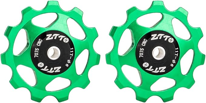 ZTTO Guide Pulley Bike Rear Derailleur Pulley Wheels, Colorful Aluminum Alloy 11T 13T CNC Road Bike Guide Roller Bicycle Derailleur 4mm 5mm 6mm for MTB, Road Bike-StrideForce Fitness