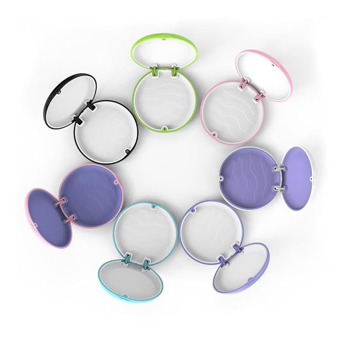 2 Pack Retainer Case with Mirror, Fashion Orthodontic Slim Night Guard Cases, Portable Mouth Guard Storage Case for Travel