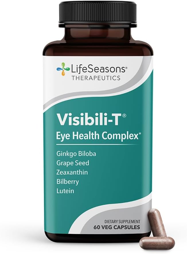 Visibili-T - Vitamin Supplement for Eye Health & Vision Support - Carrot Root, Chromium, Bilberry, Ginkgo Biloba, Grape Seed Extract, Lycopene, Vitamin A, Lutein & Zeaxanthin - 60 Capsules-StrideForce Fitness