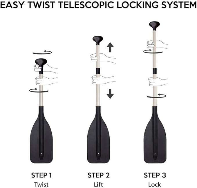 Oceansouth Premium 30"-48" Adjustable Aluminum Telescopic Paddle-StrideForce Fitness