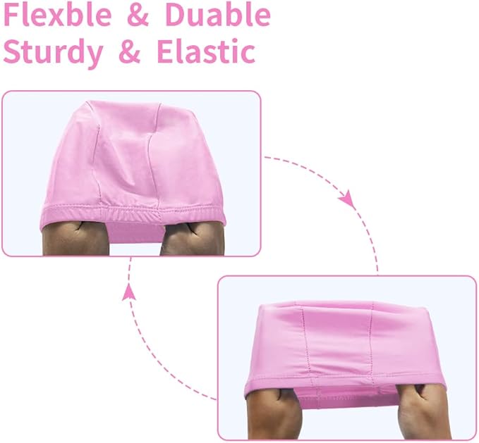2pcs Cloth Swim Caps for Both Women & Men & Kids Fabric Durable Non-Waterproof Elastic Swimming Pool Cap Bathing Cap for Long and Short Hair-StrideForce Fitness