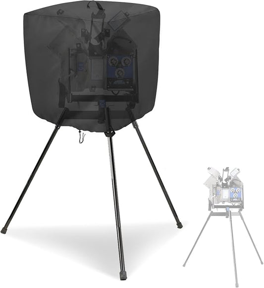 Pitching Machines Cover for Sports Attack Junior Hack Attack Softball Pitching Machine, 600D Waterproof Baseball Pitching Machines Cover, Black-StrideForce Fitness