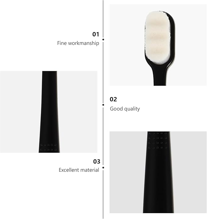 Luxshiny 6pcs Soft Bristle Toothbrushes with Ergonomic Anti-Slip Handle Deep Clean for Sensitive Gums Oral Care Supplies for Travel and Home Use