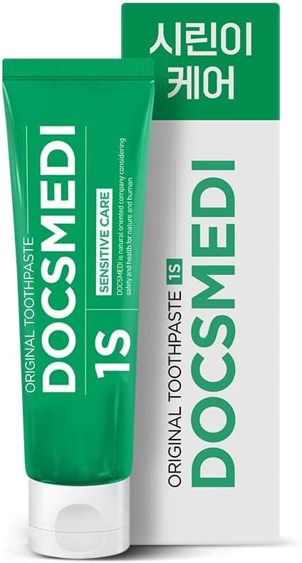 DOCSMEDI Doctrust K Kid-Friendly Toothpaste with 922 ppm Fluoride/Cavity Prevention/Removing Plague/Suppressing Bad Breath (1S Sensitive Toothpaste, Natural Mint)