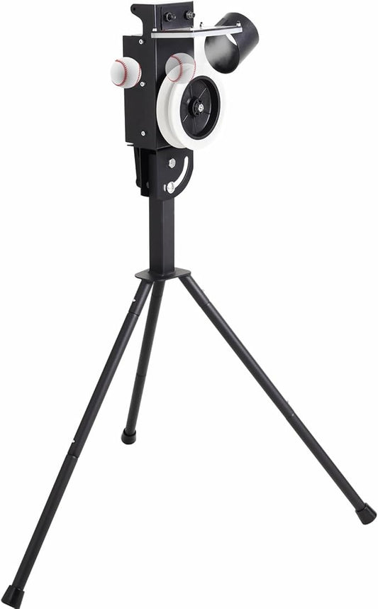 Lite 9” Baseball Pitching Machine - Adjustable Speed & Angle,45MPH Lightweight & Portable, Perfect for Hitting and Fielding Training-StrideForce Fitness