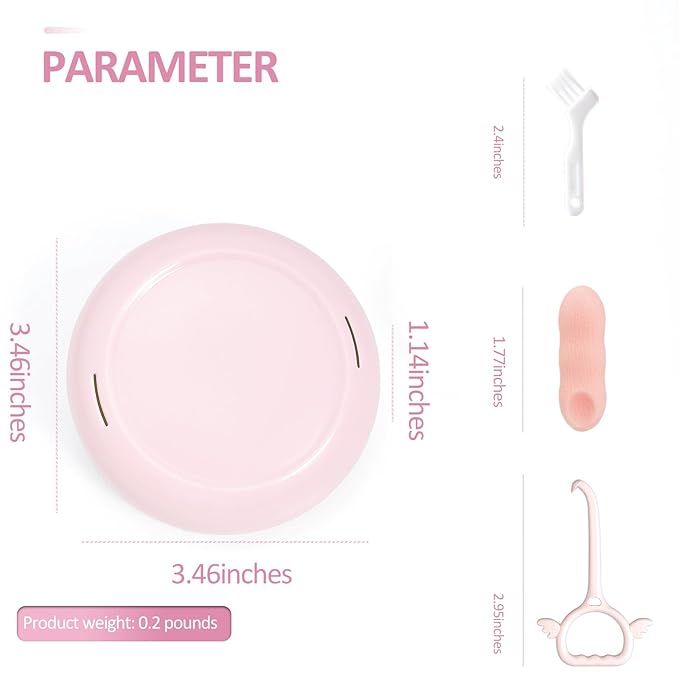 Retainer Case with Mirror,Slim Aligner Case with Vent Holes,Cute Dental Brace Box with Retainer Removal Tool and Brush (Pink)