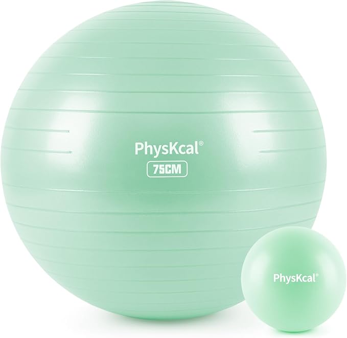 Yoga Ball for Exercise, Pilates Set, 4 Sizes Fitness Ball for Workout, Birthing, Pregnancy, Physical Therapy- Pump Included-StrideForce Fitness