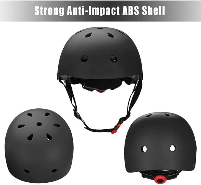 Adjustable Helmet for Ages 5-16 Kids Toddler Boys Girls Youth,Protective Gear with Elbow Knee Wrist Pads for Multi-Sports Skateboarding Bike Riding Scooter Inline skatings Longboard Roller Skate-StrideForce Fitness