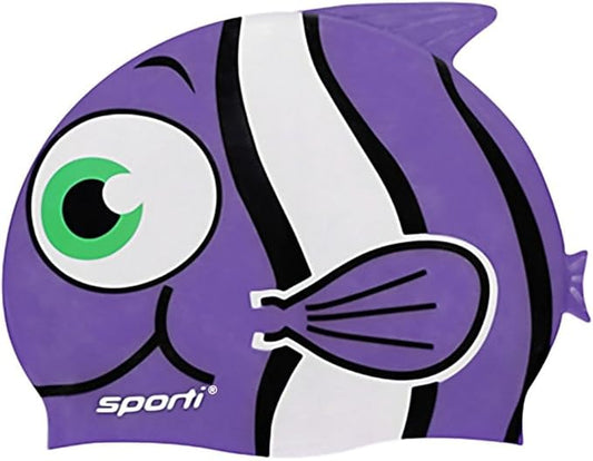 Sporti Silicone Swim Cap for Kids, Unisex Youth Swimming Cap, Protection Bathing Caps for Your Children, Aged 2-10-StrideForce Fitness