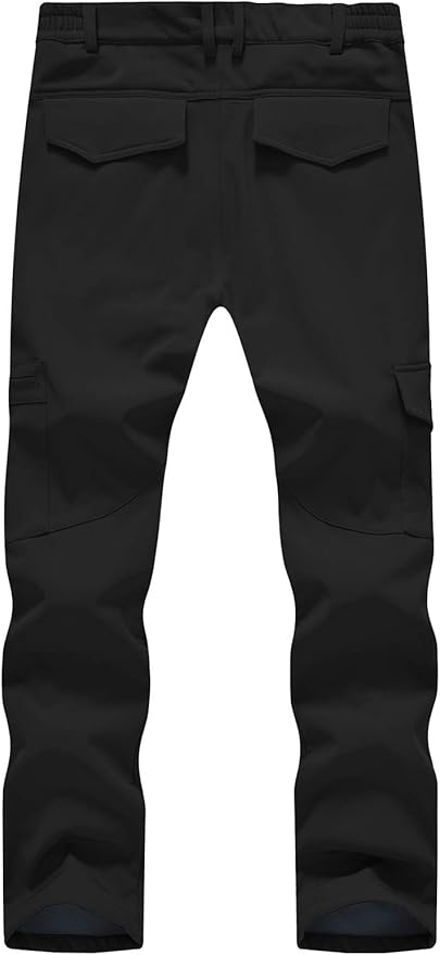 TBMPOY Men's Snow Ski Fleece Lined Hiking Pants Waterproof Winter Snowboard Warm Outdoor Insulated Pants Windproof