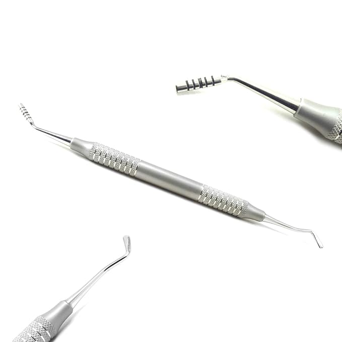 MEDSPO Professional Dental Instruments Osteotome Periotome Luxating Elevator Implant | Orthodontic PDL Teeth | Surgical Root Extraction Spreading (Mushroom Elevators set of 5)