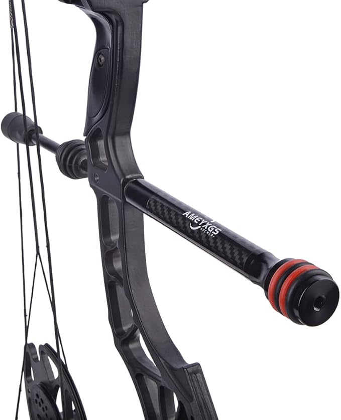 AMEYXGS 6/8/10/12 Inch Archery Bow Stabilizer Carbon Fiber Balance Bar Rod Side Rod Stabilizer Dampen Weight for Compound Bow Recurve Bow Accessory-StrideForce Fitness