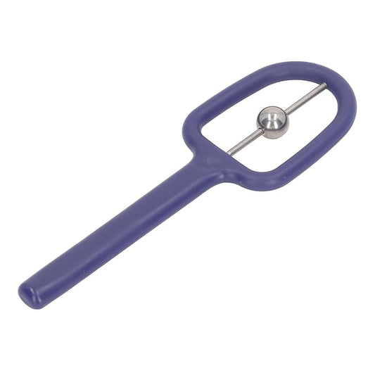 Tongue Tip Exerciser, Oral Muscle Training Tool Cleanse Promote Spoken Language Develop Language Skills Metal for Home Use (White) (Blue)