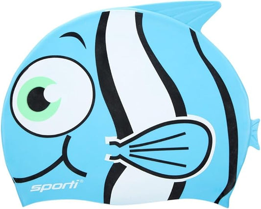Sporti Silicone Swim Cap for Kids, Unisex Youth Swimming Cap, Protection Bathing Caps for Your Children, Aged 2-10-StrideForce Fitness