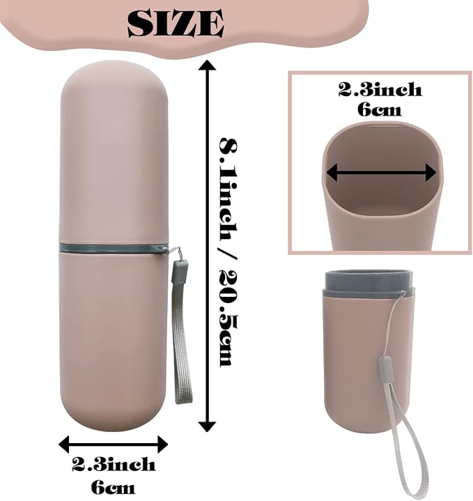 Travel Toothbrush Case, Toothbrush Holder Travel Case Portable Toothbrush Travel Container for Bathroom Travel School Business Camping Toothbrush Case for Traveling