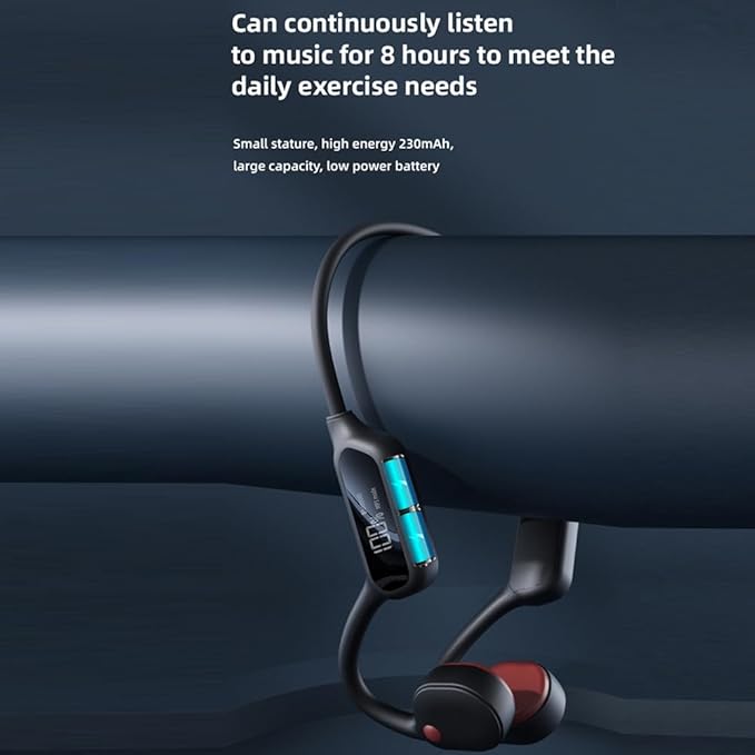 IHAO Swimming Headphones True Bone Conduction Open Ear Headset MP3 Player Built-in 32G Memory IP68 Underwater Waterproof Stereo Bluetooth Earphone for Driving Bicycling Running Skiing-X10 Black-StrideForce Fitness