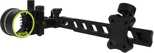 Archery 5-Pin Bow Sight - 0.019" Fiber, Brass Pin, Aluminum Machined - Right and Left Handed, with Hi-Vis Level for Archery, Hunting, Shooting-StrideForce Fitness