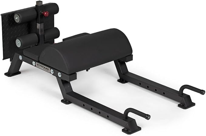 Titan Fitness Adjustable Floor Glute & Hamstring Developer (GHD), Cross Training Workout Lifting Equipment in Home and Commercial Gym-StrideForce Fitness