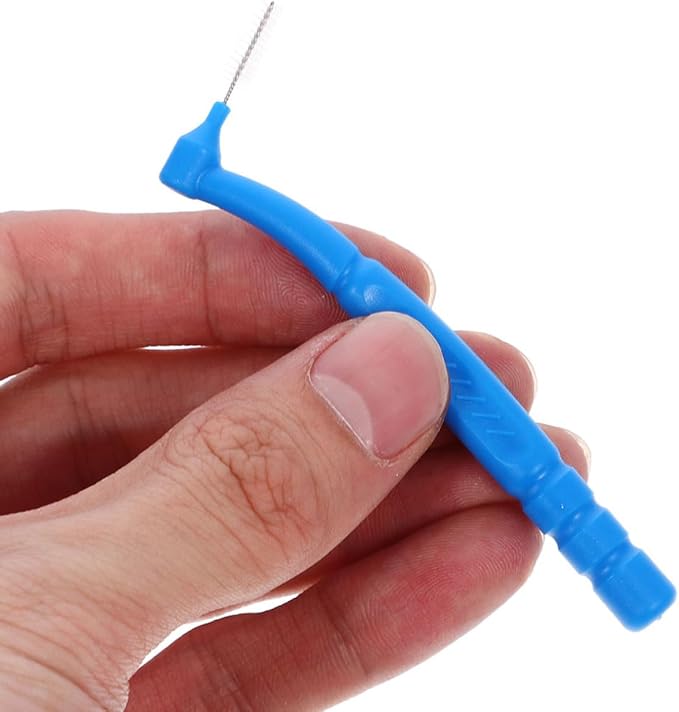 30pcs Interdental Brushes Tooth Cleaning Toothbrush L-Shaped Manual Brush for Braces Orthodontic Care Set for Home Oral Hygiene