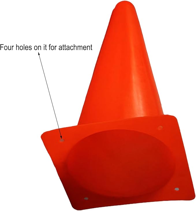 12 Inch Traffic Training Cones, 12 Pack Cones Sports Training Agility Plastic Safety Parking Cones, Agility Field Marker Cones for Soccer Basketball Football, Outdoor Sport Activity-StrideForce Fitness