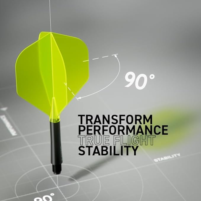 RED DRAGON Darts – Nitro Flite Integrated Flight & Shaft System – No.2 Shape and Design - Available in Short, Intermediate & Medium - Available in Variety of Colours - Professional Darts Accessories-StrideForce Fitness