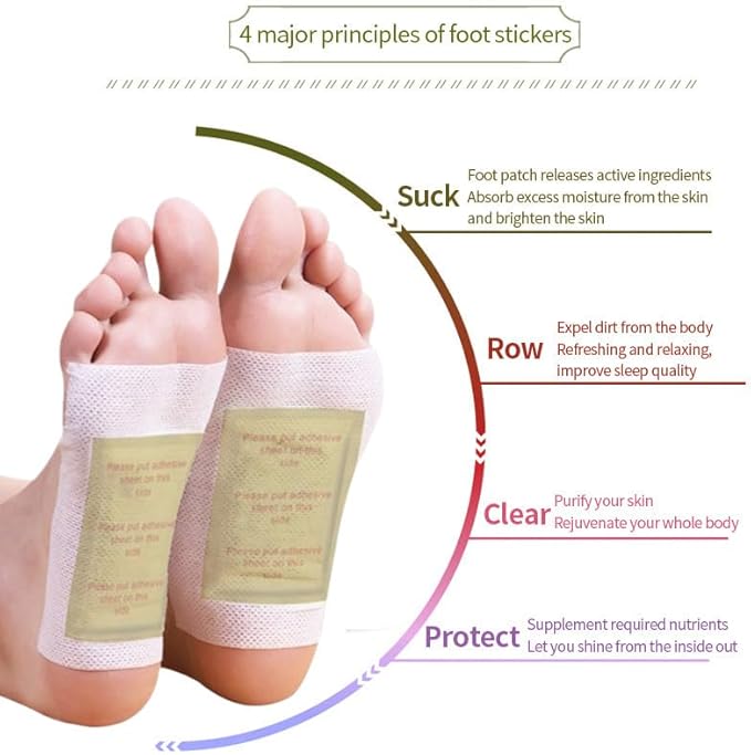 Ginger Foot Pads 100 Packs Bamboo Vinegar Patch Gold Foot Patches Easy to use-StrideForce Fitness
