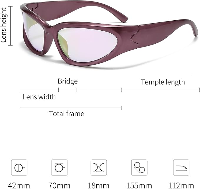 SOAR&EAGLE Y2K 3Pack Polarized sunglasses Wrap Around Men's Women's sunglasses Fashion Sport Shades Sun Glasses-StrideForce Fitness