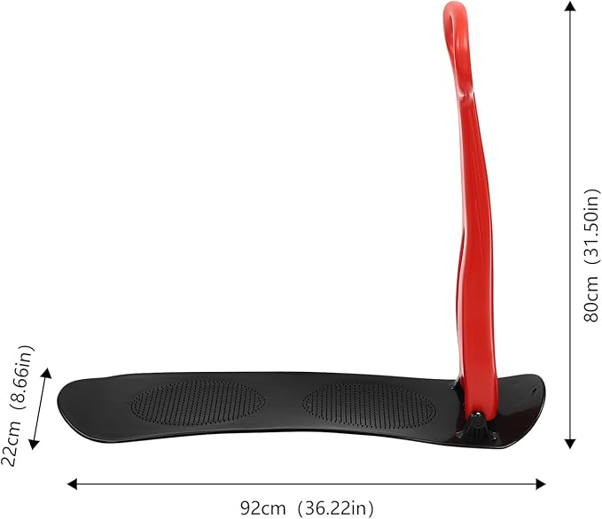3 Pack Ski Scooter, Snow Sled, Fold-up Snow Scooter for Skiing (Black, Red)-StrideForce Fitness