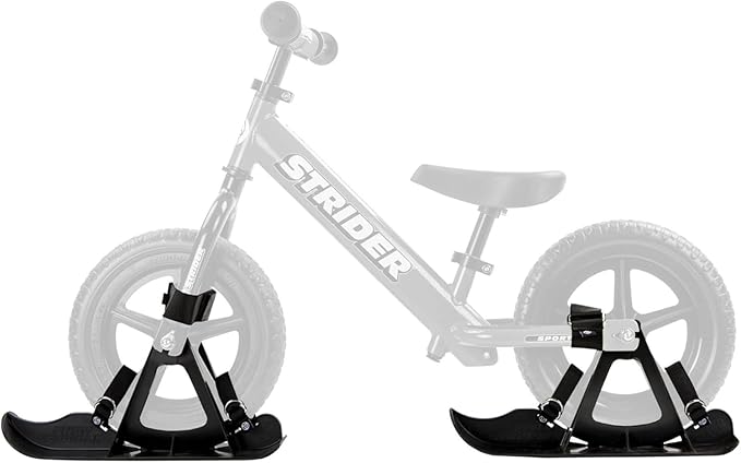 Strider 12??Snow Skis Set - Transform Balance Bike into Sled - Fits All Our 12??Balance Bikes - For Kids 1 to 4 Years - Tool-Free Assembly-StrideForce Fitness