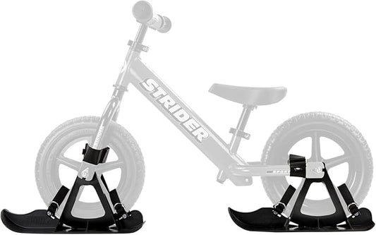 Strider 12??Snow Skis Set - Transform Balance Bike into Sled - Fits All Our 12??Balance Bikes - For Kids 1 to 4 Years - Tool-Free Assembly-StrideForce Fitness
