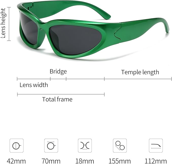 SOAR&EAGLE Y2K 3Pack Polarized sunglasses Wrap Around Men's Women's sunglasses Fashion Sport Shades Sun Glasses-StrideForce Fitness