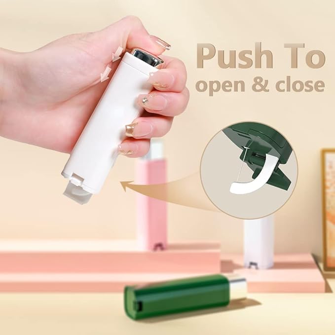 Portable Floss Dispenser with 100 Pcs Dental Floss, Dental Floss Dispenser Dental Floss Picks Case,Portable Automatic Floss Dispenser Floss Organizer Travel Floss Case (Pink-3PCS)