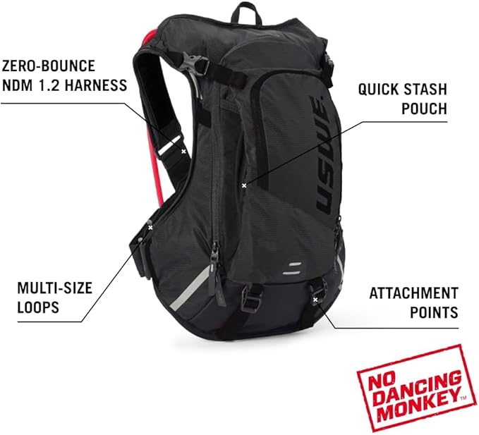 USWE MTB Hydro Hydration Pack with Hydration Bladder - Hydration Backpack for Cycling, Mountain Biking, E-MTB and Gravel Riding, Backpack with Water Bladder-StrideForce Fitness