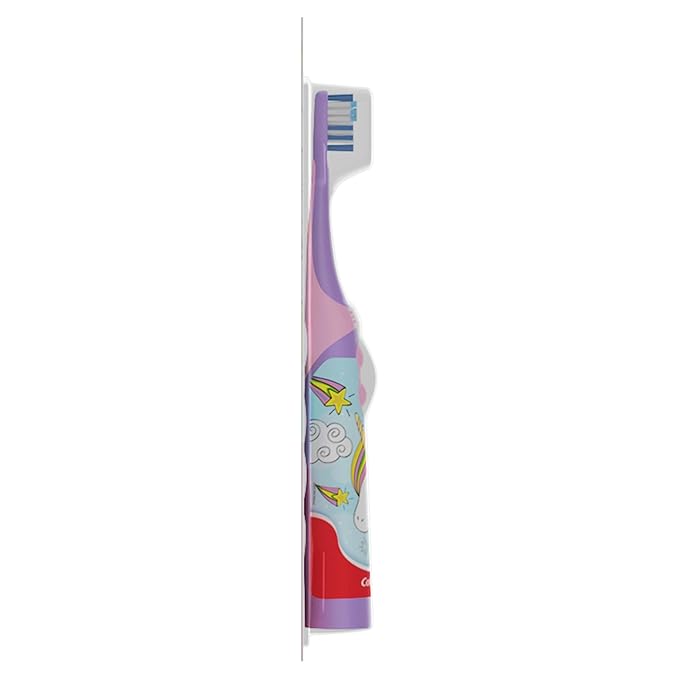 Colgate Kids Battery Powered Toothbrush, Unicorn, Extra Soft Toothbrush, Ages 3 and Up, 12 Pack