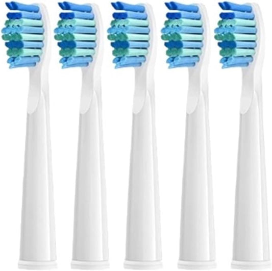 Replacement Electric Toothbrush Head Bristle Brush Refill,Compatible for Fairywill FW-D1/FW-D3/FW-D7(5 PCS WT)