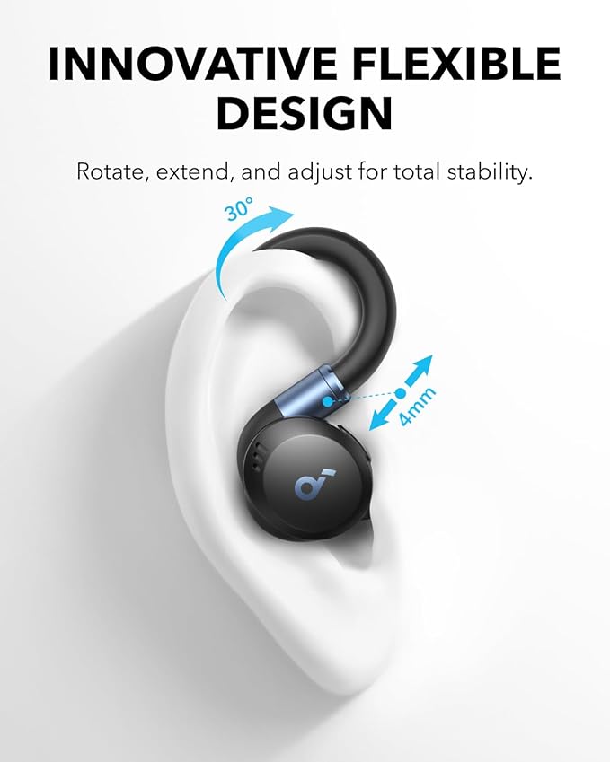 Soundcore Sport X20 by Anker, True-Wireless Workout Earbuds, Rotatable and Extendable Ear Hooks, Noise Cancelling, Deep Bass, IP68 Waterproof, Sweatproof, Dustproof, 48H Play, Sport Earbuds for Gym-StrideForce Fitness