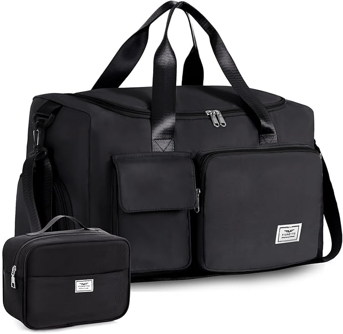FIORETTO Women's Gym Duffle Bag with Shoes Compartment, 37L Capacity, Ideal for Travel, Gym, Sports, Duffel, Weekender-StrideForce Fitness