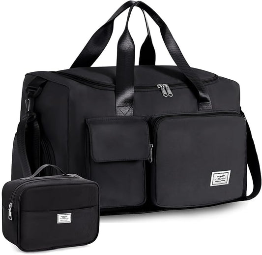 FIORETTO Women's Gym Duffle Bag with Shoes Compartment, 37L Capacity, Ideal for Travel, Gym, Sports, Duffel, Weekender-StrideForce Fitness