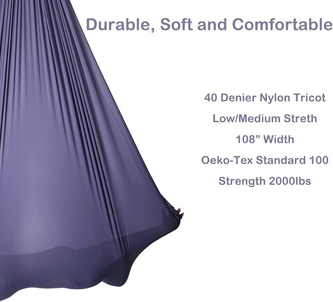 F.Life Aerial Silk Yoga Hammock & Swing for yoga Inversion,Strength training,starter hardware kit-StrideForce Fitness