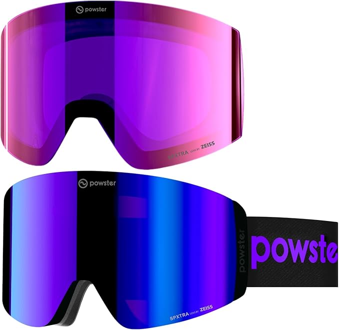Ski Goggles Snow OTG Snowboard Goggles Magnetic Interchangeable Lens Frameless UV Protection Anti-fog mobile Skating-StrideForce Fitness