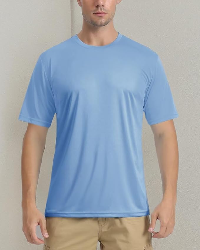 Boladeci Men's Swim Shirt Short Sleeve UPF 50+ Sun Protection SPF UV Moisture Wicking Lightweight Quick Dry Rash Guard-StrideForce Fitness