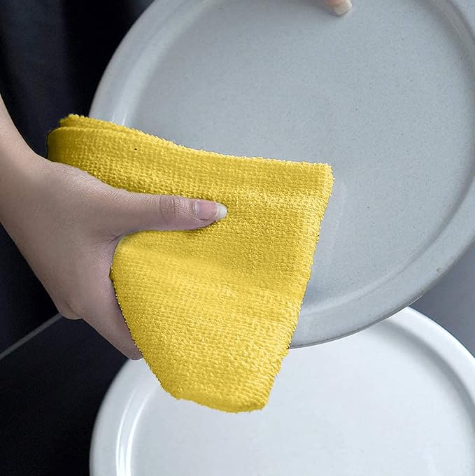 Avalon Towels Terry Bar Mop Towels (Value Pack of 60) Size 14"x17" – Absorbent and Durable, Multipurpose Cleaning Rags, Cotton Cleaning Cloths, Terry Cloth Rags, Reusable Shop Rag (Yellow)-StrideForce Fitness