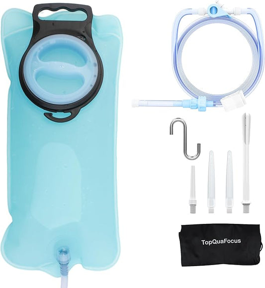TopQuaFocus Douche Bag kit Home Coffee Enemas with 6.5FT Silicone Tube Portable Enema Bag for Men Women Colon Cleansing Flushing for Colonic Cleanse-StrideForce Fitness