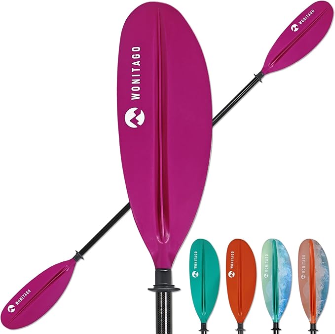 Kayak Paddle Premium Carbon Fiber Paddle with Reinforced PP + Fiberglass Blade, Floating Adjustable Kayaking Oars, 3 Piece, 220-240 cm/86-94 Inches, 240-260 cm/94-102 Inches-StrideForce Fitness