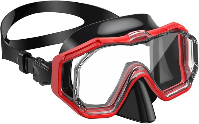 W WSTOO Kids Swim Goggles with Nose Cover,Snorkel Diving Swimming Mask for Youth 5-15,HD 3-Window Wide Vision Anti-Shattered Lens Anti-Fog&Leak-StrideForce Fitness