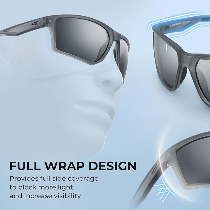 KastKing Osage Polarized Sport Sunglasses for Men and Women, Ideal for Driving Fishing Cycling Running, UV Protection-StrideForce Fitness