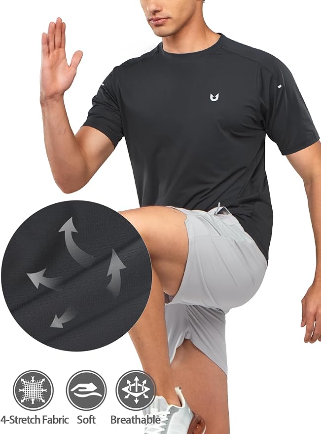 NORTHYARD Men's Athletic Running T-Shirts Quick Dry Workout Shirts Short-Sleeve Sports Gym Tee Tops Performance Activewear-StrideForce Fitness