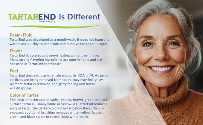 Toothpaste for Tartar Removal - Tartar Control Toothpaste to Remove Tartar and Plaque from Teeth at Home and Prevent Tartar and Plaque Buildup - 3.4 oz Tube, 1-Pack (Minty Wintergreen)