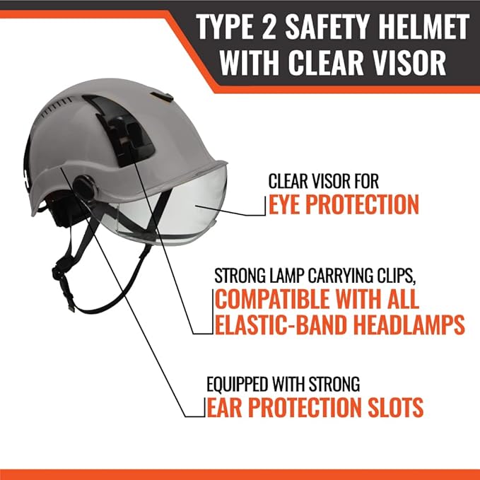 Malta Dynamics APEX Type 2 Safety Helmet – OSHA and ANSI Z89.1 Compliant Safety Hard Hats for Construction Workers and Vented Helmet for Head Protection-StrideForce Fitness