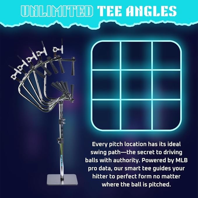 Baseball and Softball Batting Swing Trainer, Attack Tee Helps Master Your Own Perfect Swing Path with AI App Swing Trainer, Perfect for Softball or Baseball Batting-StrideForce Fitness